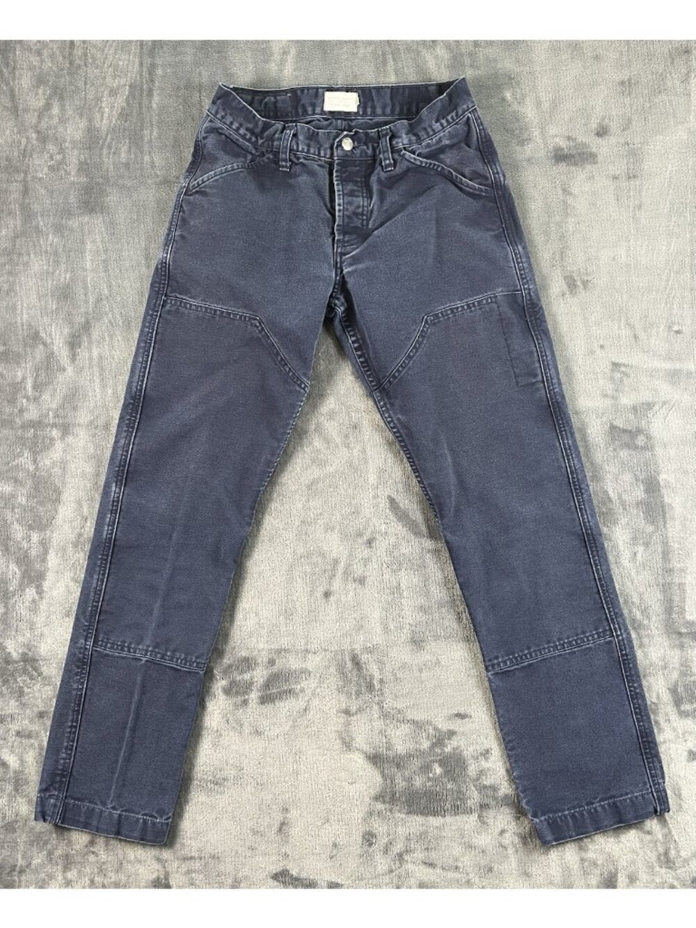 Taylor Stitch Good Acre Chore Pants Mens 28x29 Double Knee Canvas Faded Navy